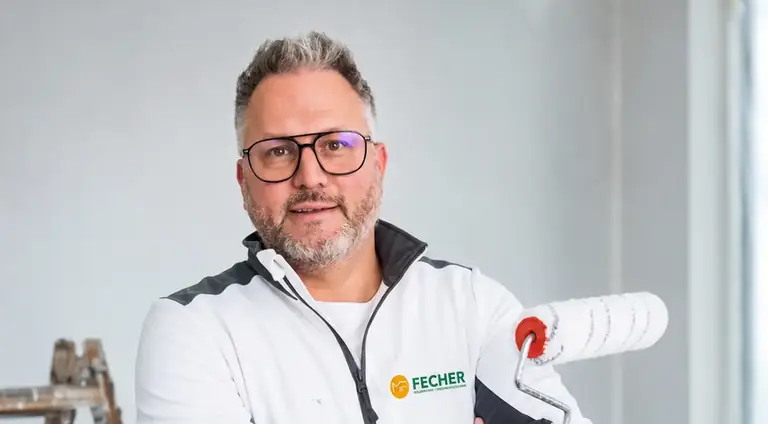 Markus Fecher, Geschäftsführer des Malerbetriebs Fecher in Aschaffenburg